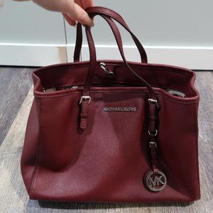 Michael Kors Burgundy Bag with detachable strap